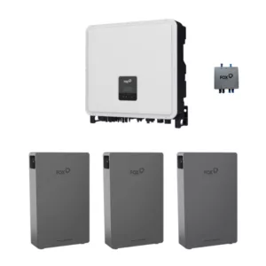 Foxess 15Kw Hibrīda inventors ar 15.54 Kwh akulumatoriem